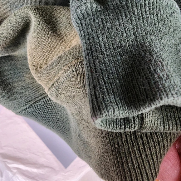 Roots Equestrian Tie Dye Crew Neck Sweatshirt Velveteen Maple Leaf  Logo Green - Picture 12 of 12